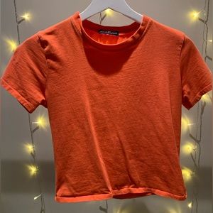 Orange brandy tee, crewneck short-full length